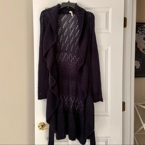 Navy blue coatigan from Willow & Clay